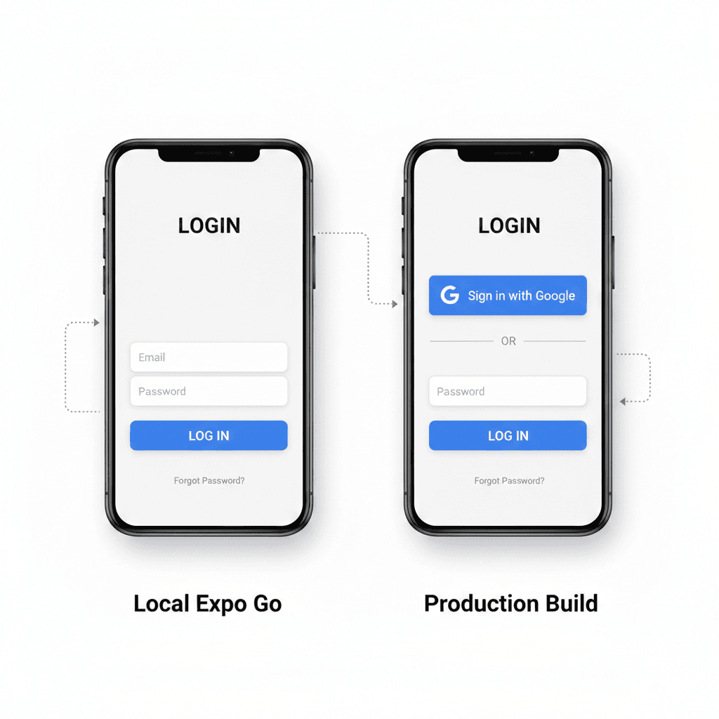 Infographic explaining React Native Google Login